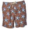 MC2 Saint Barth - Swimsuit in Starfish Pattern - Brown - Luxury Exclusive Collection - Avvenice
