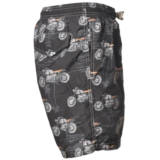 MC2 Saint Barth - Swimsuit in Motorcycle Pattern - Black - Luxury Exclusive Collection - Avvenice^ Swimwear