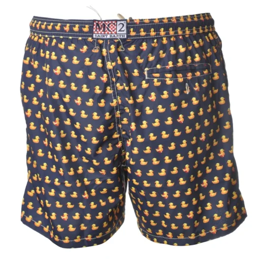 MC2 Saint Barth - Swimsuit Lighting Microfantasy Ducks - Blue Pattern - Luxury Exclusive Collection - Avvenice^ Swimwear