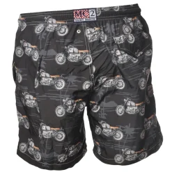 MC2 Saint Barth - Swimsuit in Motorcycle Pattern - Black - Luxury Exclusive Collection - Avvenice^ Swimwear