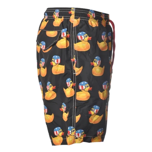 MC2 Saint Barth - Swimsuit Lighting Easy Ducky 00 - Black Pattern - Luxury Exclusive Collection - Avvenice