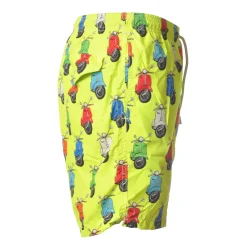 MC2 Saint Barth - Swimsuit Vespa Party 94 Lighting - Yellow Pattern - Luxury Exclusive Collection - Avvenice^ Swimwear