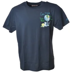 MC2 Saint Barth - T-Shirt with Bottles Print Weekly Plan - Blue - Luxury Exclusive Collection - Avvenice^ T-shirt