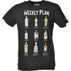 MC2 Saint Barth - T-Shirt with Bottles Print Weekly Plan - Blue - Luxury Exclusive Collection - Avvenice^ T-shirt