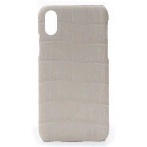 2 ME Style - Case Croco Beige - iPhone XS Max - Crocodile Leather Cover - Avvenice