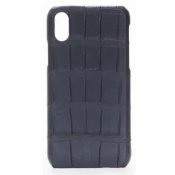 2 ME Style - Case Croco Black - iPhone XR - Crocodile Leather Cover - Avvenice
