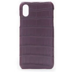 2 ME Style - Case Croco Bordeaux - iPhone XS Max - Crocodile Leather Cover - Avvenice