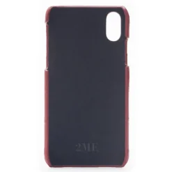 2 ME Style - Case Croco Rouge Vif - iPhone XS Max - Crocodile Leather Cover - Avvenice