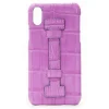 2 ME Style - Case Fingers Croco Fucsia / Fucsia - iPhone XS Max - Crocodile Leather Cover - Avvenice