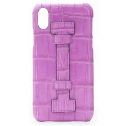 2 ME Style - Case Fingers Croco Fucsia / Fucsia - iPhone XS Max - Crocodile Leather Cover - Avvenice