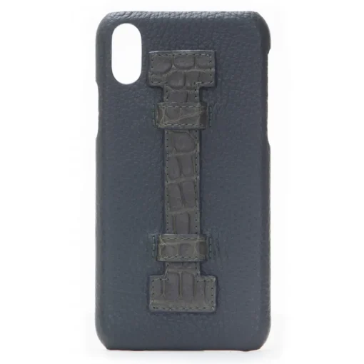 2 ME Style - Case Fingers Leather Green / Croco Green - iPhone XR - Crocodile Leather Cover - Avvenice