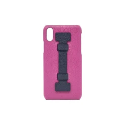 2 ME Style - Case Fingers Leather Fucsia / Purple - iPhone XS Max - Leather Cover - Avvenice