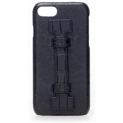 2 ME Style - Case Fingers Leather Black / Croco Black - iPhone 8 Plus / 7 Plus - Crocodile Leather Cover - Avvenice^ Case