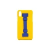 2 ME Style - Case Fingers Leather Yellow / Blue - iPhone X / XS - Leather Cover - Avvenice