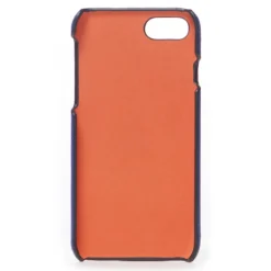 2 ME Style - Case Fingers Leather Blue / Croco Arancione - iPhone 8 Plus / 7 Plus - Crocodile Leather Cover - Avvenice^ Case