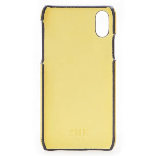 2 ME Style - Case Fingers Leather Yellow / Croco Blue - iPhone X / XS - Crocodile Leather Cover - Avvenice^ Case