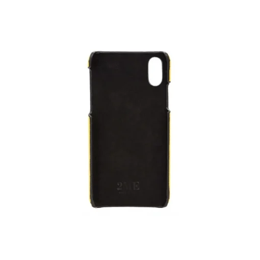 2 ME Style - Case Fingers Leather Yellow / Blue - iPhone X / XS - Leather Cover - Avvenice