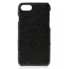 2 ME Style - Case Ostrich Noir - iPhone 8 Plus / 7 Plus - Leather Cover - Avvenice^ Case