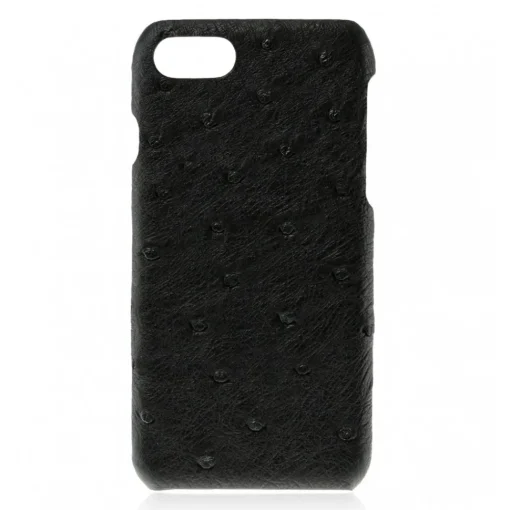 2 ME Style - Case Ostrich Noir - iPhone 8 Plus / 7 Plus - Leather Cover - Avvenice^ Case