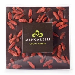 Mencarelli Cocoa Passion - Dark Chocolate and Goji Berries - Tablet Chocolate 70 g - Avvenice^ Sweets