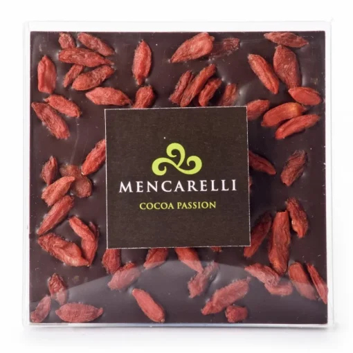 Mencarelli Cocoa Passion - Dark Chocolate and Goji Berries - Tablet Chocolate 70 g - Avvenice^ Sweets
