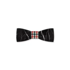 Mikol Marmi - Black Marquina Gemstone Marble Bow Tie - Papillon - Real Marble - Collection - Avvenice^ Ties & Bow Ties
