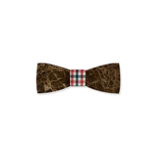 Mikol Marmi - Emperador Gemstone Marble Bow Tie - Papillon - Real Marble - Collection - Avvenice^ Ties & Bow Ties
