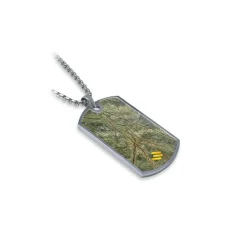Mikol Marmi - Green Rainforest Gemstone Marble Dog Tag - Real Marble - Collection - Avvenice