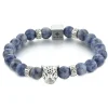 Mikol Marmi - Laguna Blue Gemstone Marble Beaded Bracialet - Real Marble - Collection - Avvenice