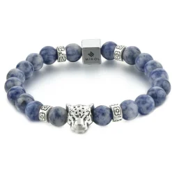 Mikol Marmi - Laguna Blue Gemstone Marble Beaded Bracialet - Real Marble - Collection - Avvenice