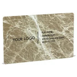 Mikol Marmi - Light Emperador Marble Business Cards - Real Marble - Desk Supplies - Collection - Avvenice