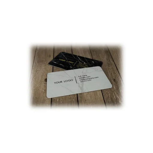 Mikol Marmi - Light Emperador Marble Business Cards - Real Marble - Desk Supplies - Collection - Avvenice