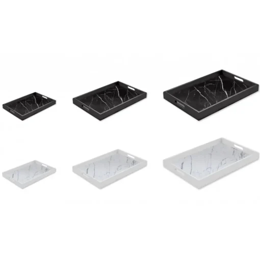 Mikol Marmi - Marquina Black Marble Trays - Large - Real Marble - Living - Collection - Avvenice^ Home Accessories