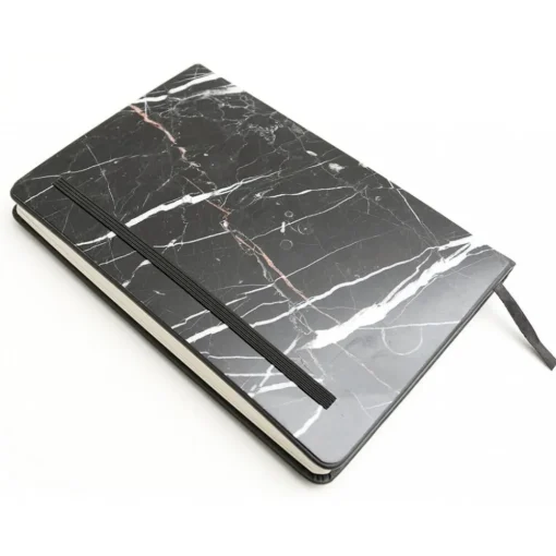 Mikol Marmi - Marquina Black Marble Notebook - Real Marble - Desk Supplies - Collection - Avvenice