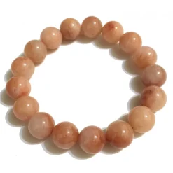 Mikol Marmi - Peach Moonstone Gemstone Marble Beaded Bracialet - Real Marble - Collection - Avvenice