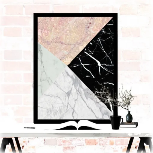 Mikol Marmi - Real Marble Geometric Art Piece - Regular - Real Marble - Collection - Avvenice
