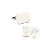 Mikol Marmi - White Carrara Rectangular Marble Cuff Links - Real Marble - Collection - Avvenice