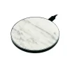 Mikol Marmi - Wireless Charging Pad in White Carrara Marble with USB Cable - Desktop Charger - iPhone - Apple - Samsung - Avvenice^ Accessories