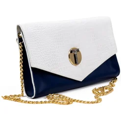 Miriam Tirinzoni - Blue and White Calf Leather Bag - Bags - Luxury Exclusive Collection - Avvenice^ Bags