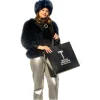 Miriam Tirinzoni - Blue Feather Fur - Midnight - Jacket - Luxury Exclusive Collection - Avvenice^ Jackets