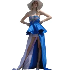 Miriam Tirinzoni - Evening Dress - Bicolor Blue and Wisteria - Dresses - Luxury Exclusive Collection - Avvenice^ Dresses