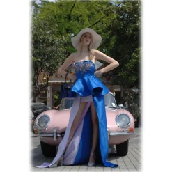 Miriam Tirinzoni - Evening Dress - Bicolor Blue and Wisteria - Dresses - Luxury Exclusive Collection - Avvenice^ Dresses