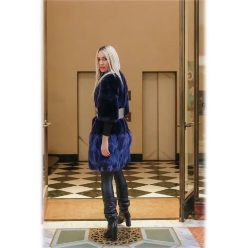 Miriam Tirinzoni - Fur Dress - Blue - Dress - Luxury Exclusive Collection - Avvenice