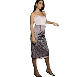Miriam Tirinzoni - Long Tailored Dress - Pink Black - Dresses - Luxury Exclusive Collection - Avvenice^ Dresses