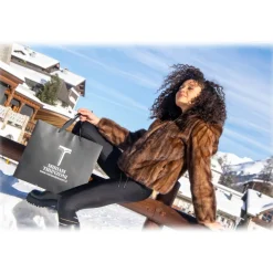 Miriam Tirinzoni - Mink Bomber Jacket - Brown - Jacket - Luxury Exclusive Collection - Avvenice^ Jackets