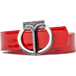 Miriam Tirinzoni - Red Patent Leather Belt - Belt - Luxury Exclusive Collection - Avvenice^ Belts