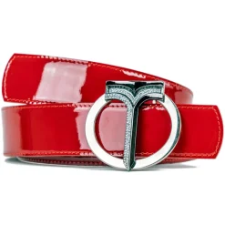 Miriam Tirinzoni - Red Patent Leather Belt - Belt - Luxury Exclusive Collection - Avvenice^ Belts