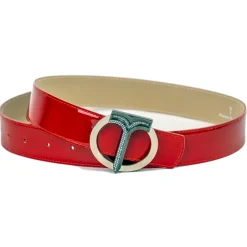 Miriam Tirinzoni - Red Patent Leather Belt - Belt - Luxury Exclusive Collection - Avvenice^ Belts