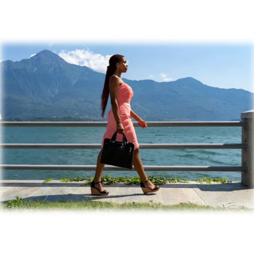 Miriam Tirinzoni - Unisex Cowhide Leather Bag with Crocodile Print - Bags - Luxury Exclusive Collection - Avvenice