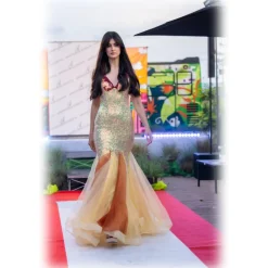 Miriam Tirinzoni - Yellow Sequin Dress - Dresses - Luxury Exclusive Collection - Avvenice^ Dresses
